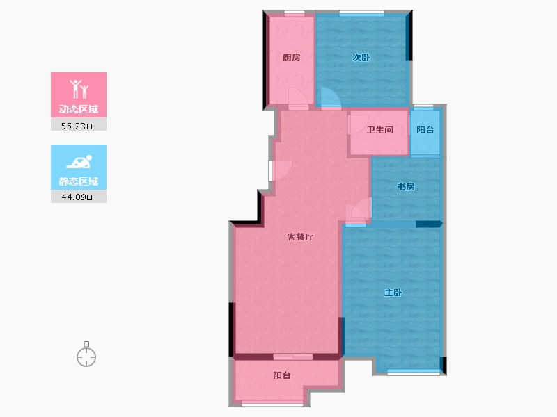 山东省-临沂市-沂河一英里-89.31-户型库-动静分区