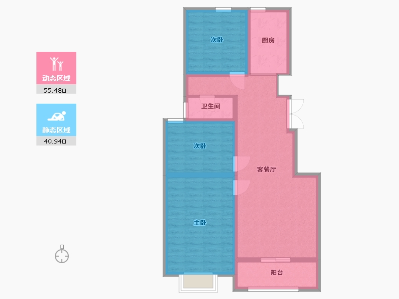 山东省-临沂市-城建·锦绣府-86.00-户型库-动静分区