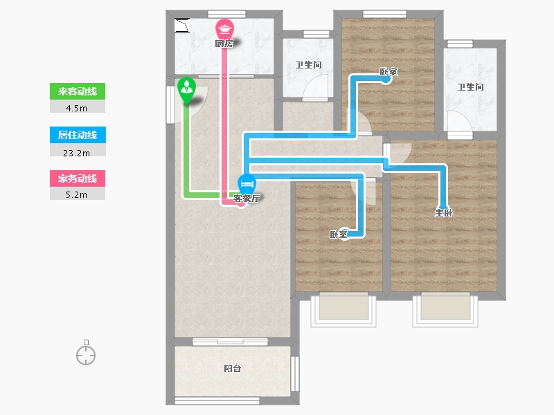 福建省-厦门市-首开龙湖春江彼岸-85.87-户型库-动静线