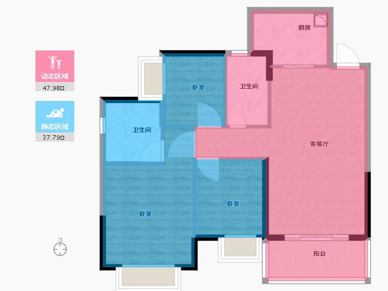 广东省-佛山市-恒大御湖郡-77.00-户型库-动静分区