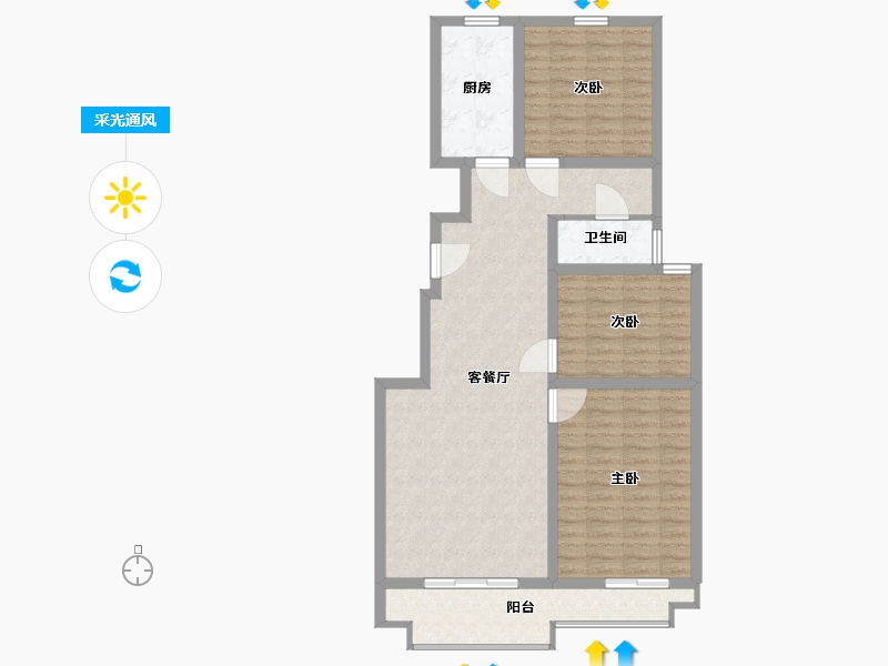 山东省-临沂市-城建·锦绣府-98.00-户型库-采光通风