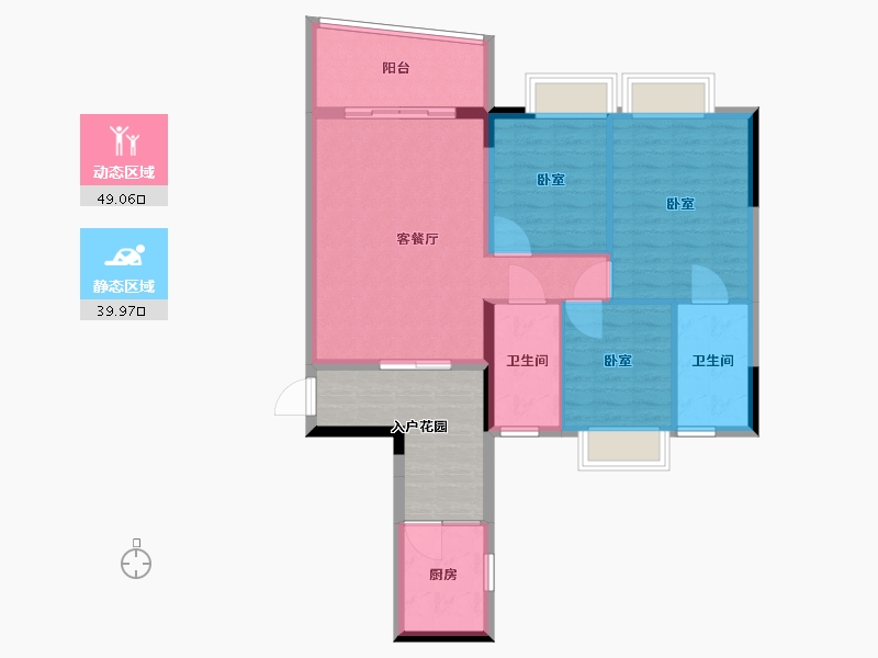 广东省-广州市-青春-90.33-户型库-动静分区