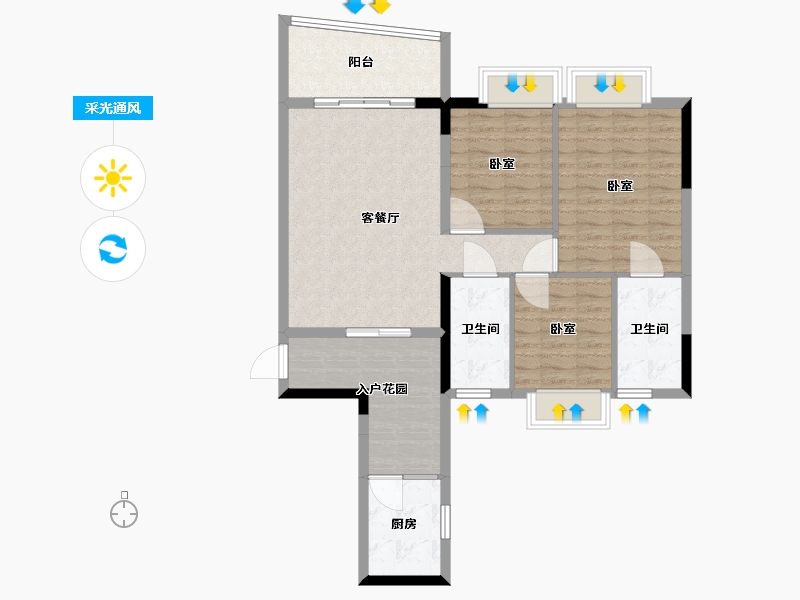 广东省-广州市-青春-90.33-户型库-采光通风