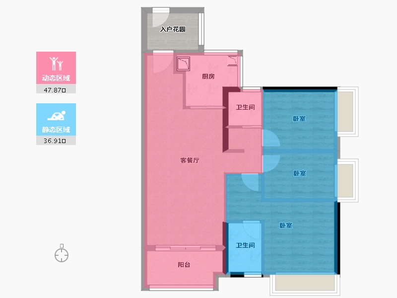 广东省-广州市-保利罗兰国际-80.00-户型库-动静分区