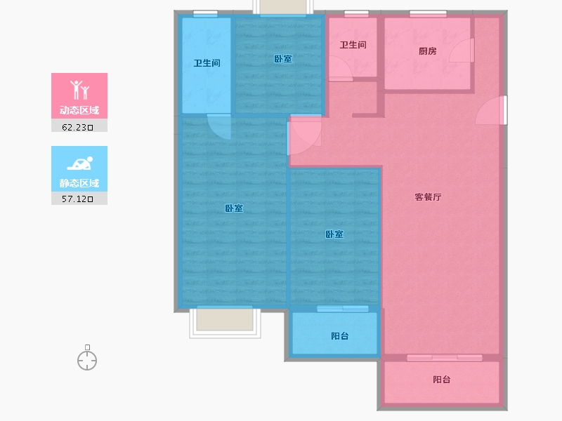 湖北省-武汉市-中建壹品澜荟-108.62-户型库-动静分区