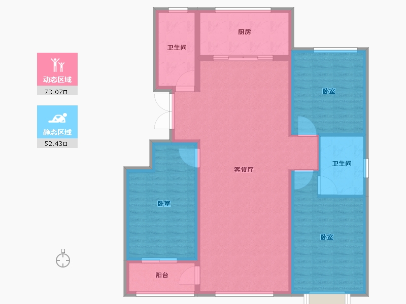 山东省-潍坊市-恒信书香门第-113.98-户型库-动静分区