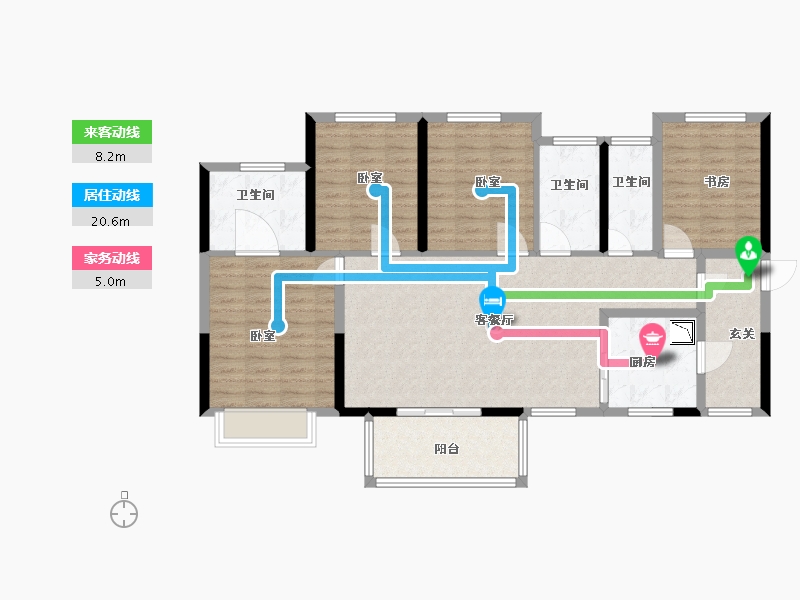 广东省-佛山市-金地珑悦-113.87-户型库-动静线