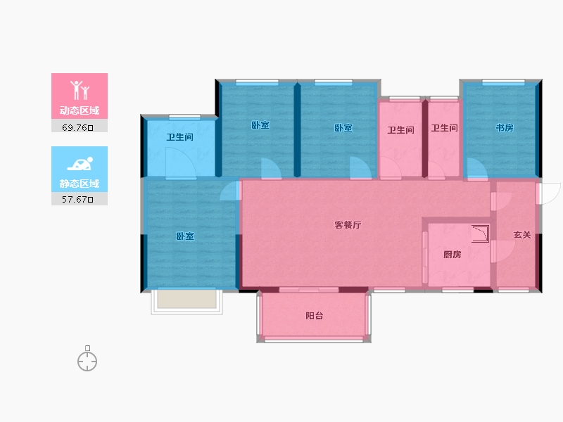 广东省-佛山市-金地珑悦-113.87-户型库-动静分区