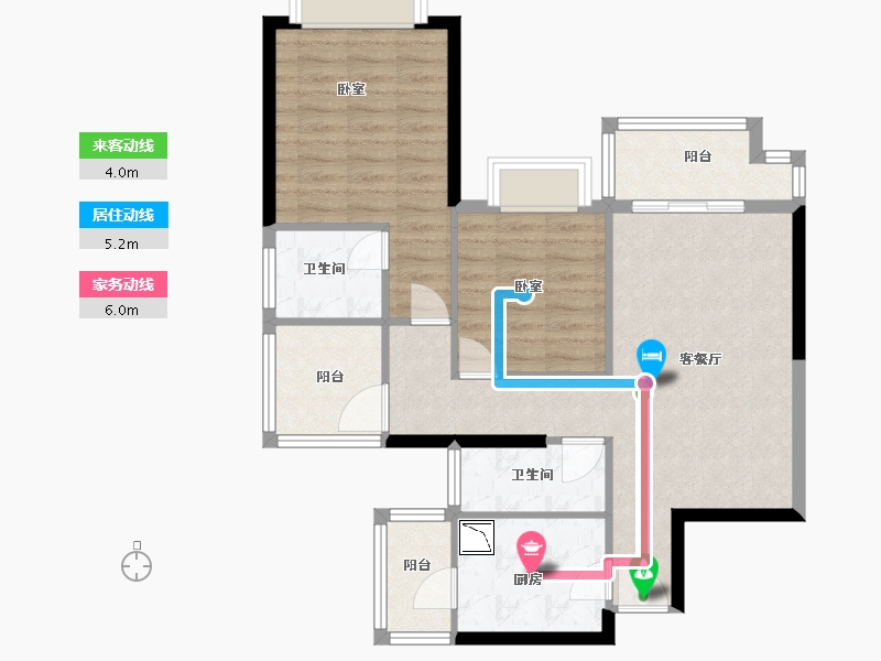 广东省-佛山市-雅居乐英伦首府-80.00-户型库-动静线