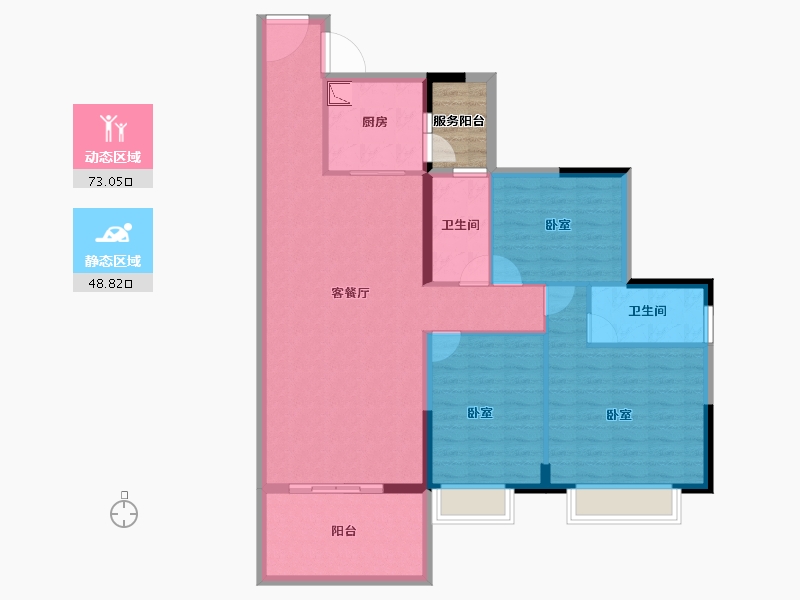 广东省-湛江市-龙腾广场-114.29-户型库-动静分区