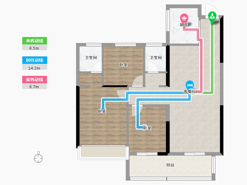 湖北省-孝感市-汉川帝景领秀城-91.19-户型库-动静线