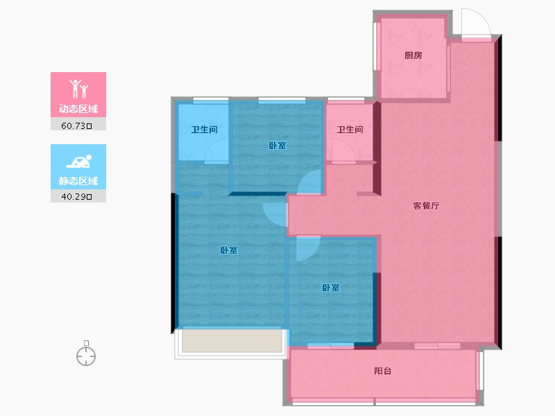 湖北省-孝感市-汉川帝景领秀城-91.19-户型库-动静分区