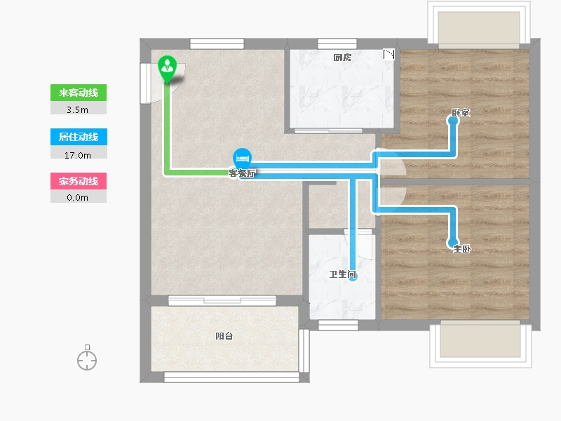 福建省-厦门市-招商兰溪谷-54.01-户型库-动静线