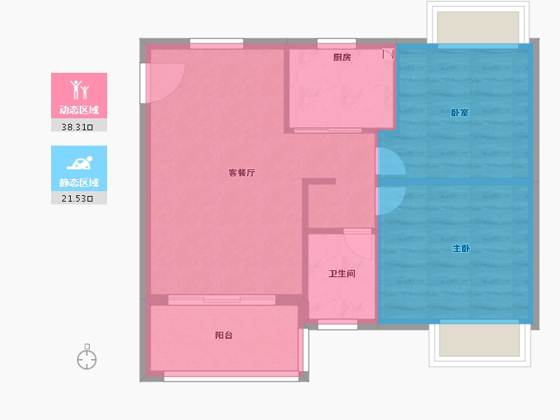 福建省-厦门市-招商兰溪谷-54.01-户型库-动静分区