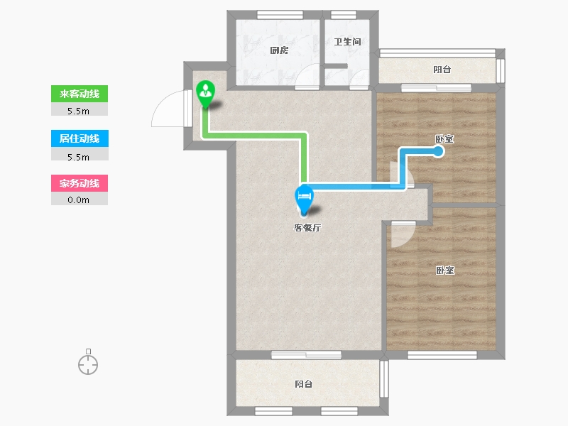 湖北省-黄冈市-翰林学府-69.42-户型库-动静线