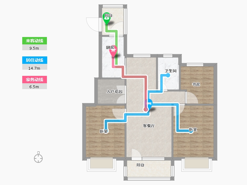 浙江省-宁波市-V7十里澜山-78.00-户型库-动静线