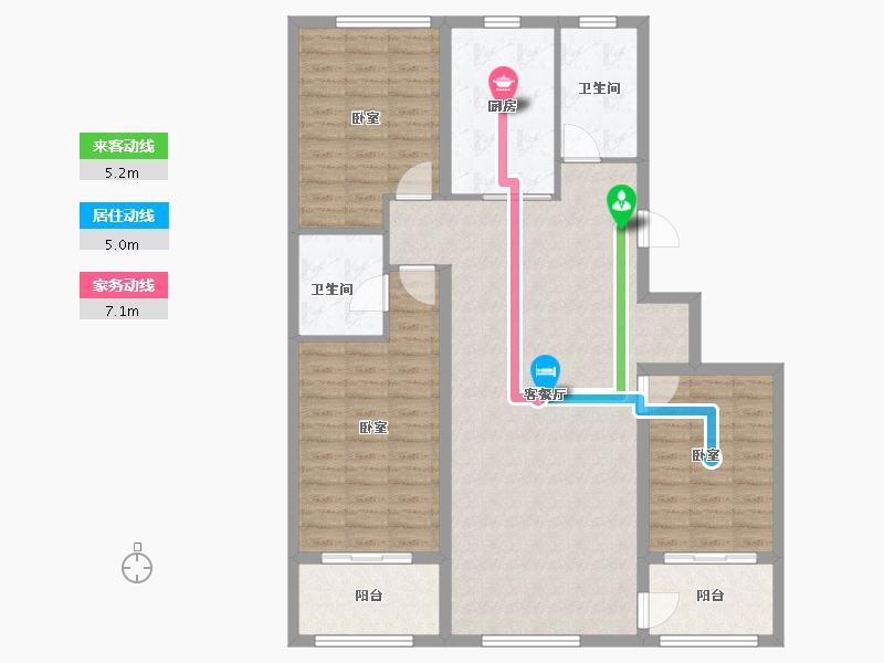 山东省-潍坊市-恒信书香门第-114.70-户型库-动静线