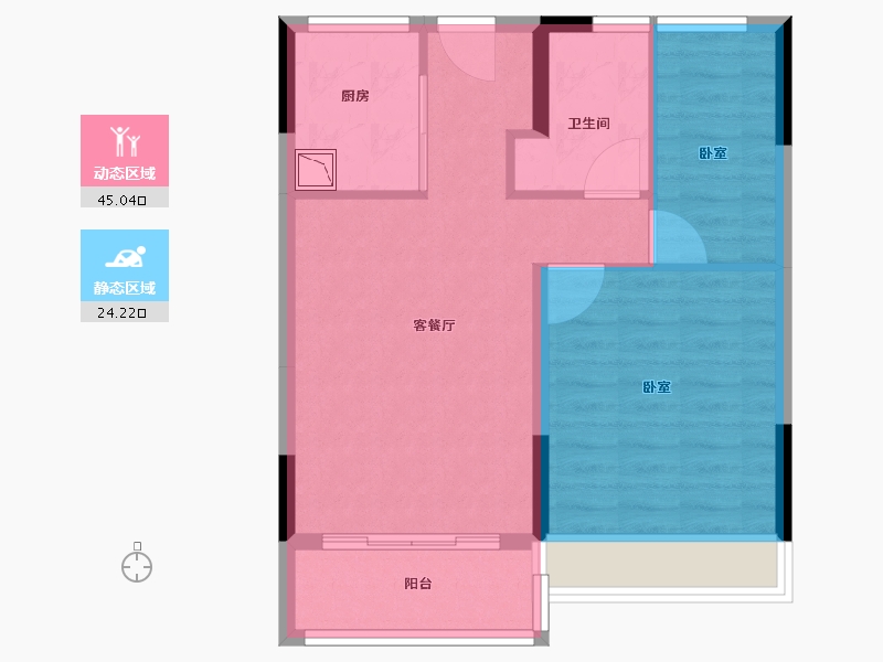 广东省-广州市-万科桃源里-62.00-户型库-动静分区