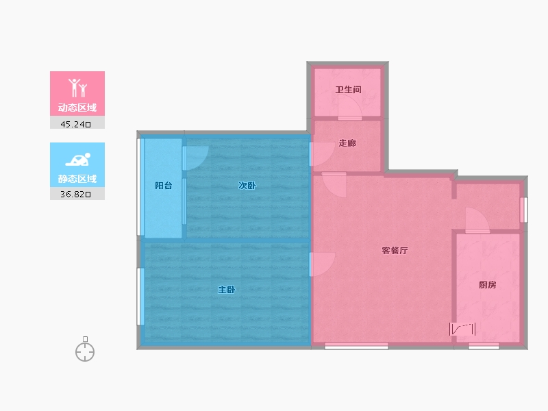 北京-北京市-万博苑-74.44-户型库-动静分区