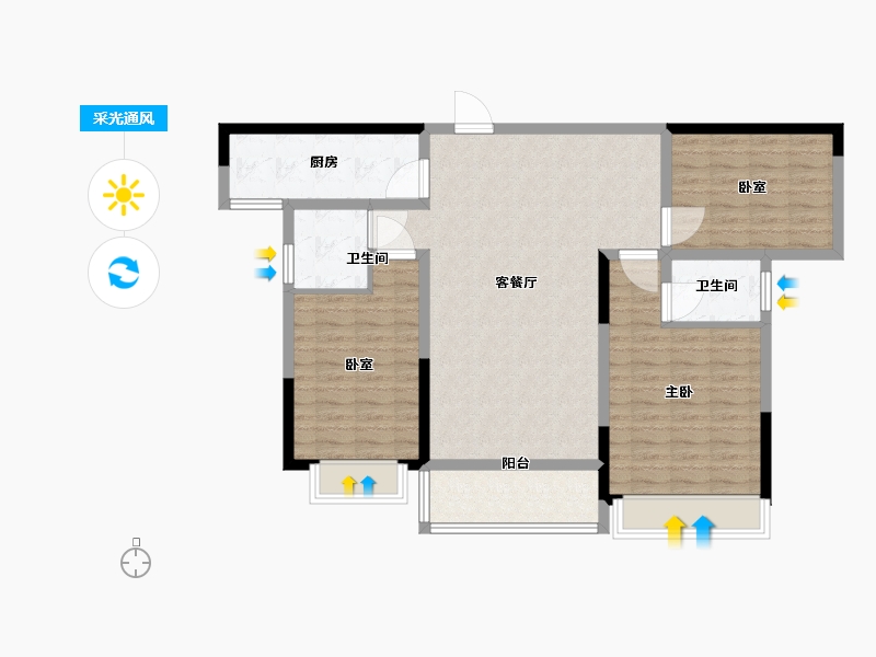 河南省-许昌市-博林首府-102.79-户型库-采光通风