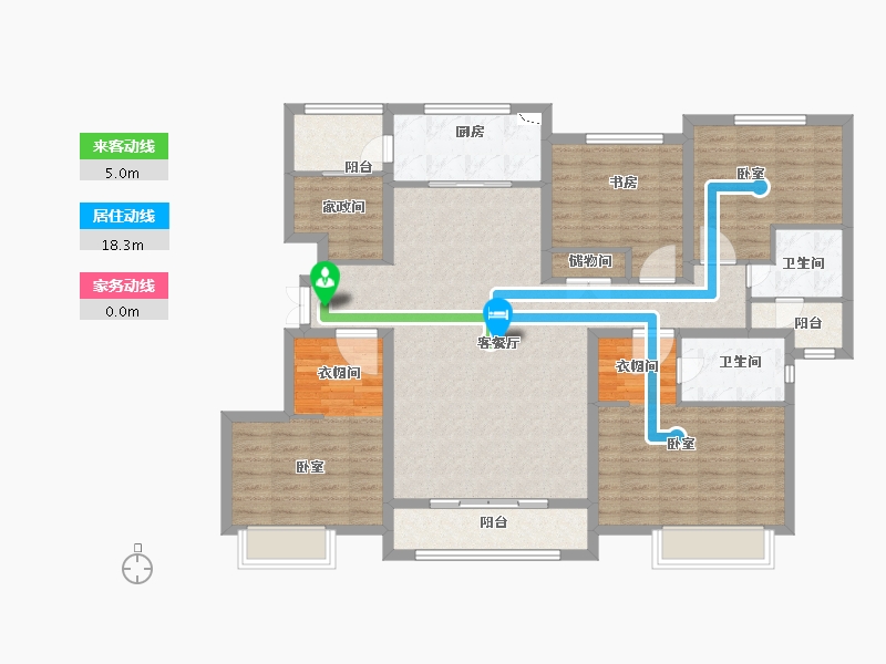 河南省-郑州市-兰馨桂府-126.01-户型库-动静线