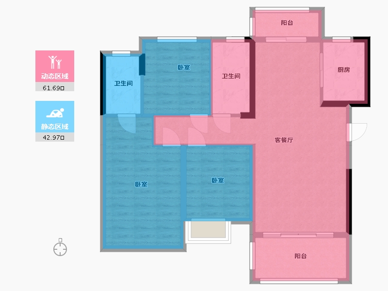 湖南省-湘潭市-九华金水湾-94.14-户型库-动静分区