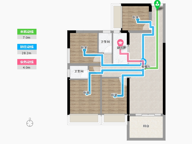 广东省-湛江市-凯旋世家-86.50-户型库-动静线