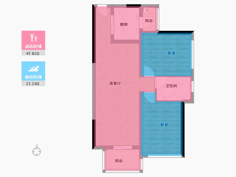 广东省-佛山市-金地珑悦-60.89-户型库-动静分区