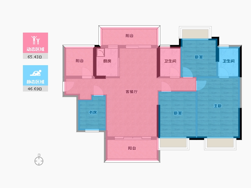 广东省-惠州市-福晟钱隆樽品-100.16-户型库-动静分区