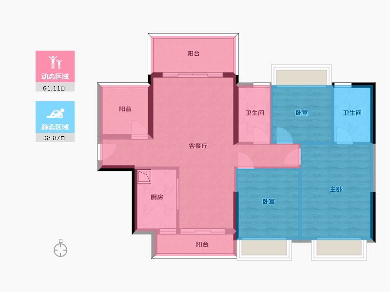 广东省-惠州市-福晟钱隆樽品-89.32-户型库-动静分区