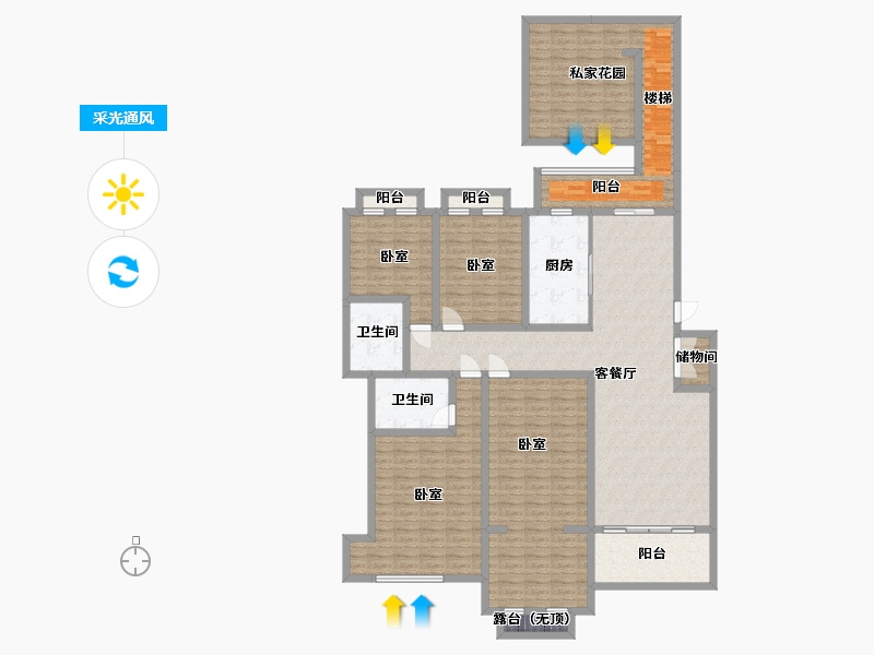 湖南省-湘潭市-九华金水湾-192.40-户型库-采光通风