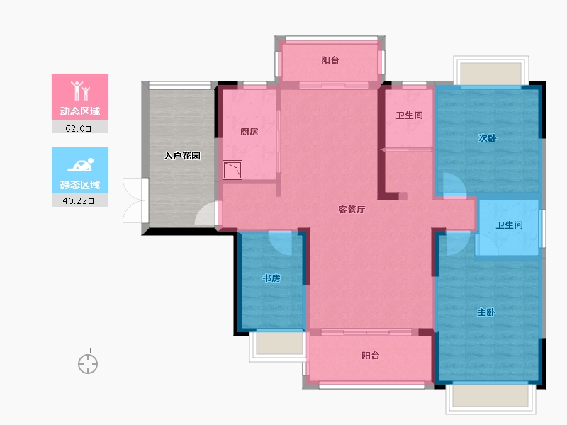 湖南省-湘潭市-太阳城-101.67-户型库-动静分区