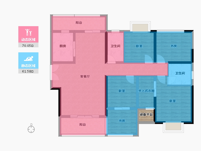 湖南省-岳阳市-友阿悦玺-118.62-户型库-动静分区