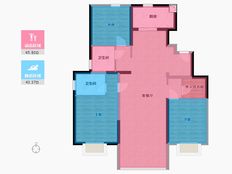 山东省-临沂市-豪森铂悦-97.64-户型库-动静分区