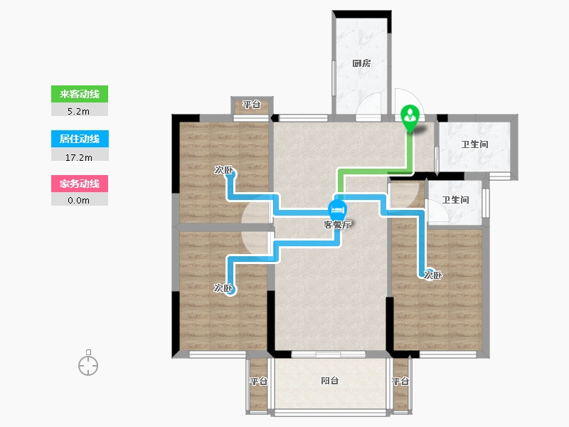 湖南省-长沙市-融信澜悦-86.16-户型库-动静线