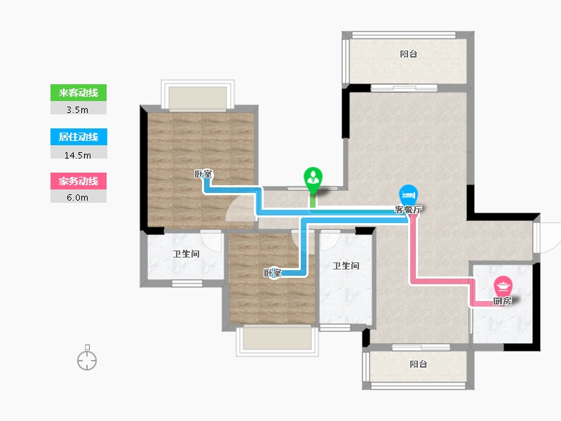 广东省-江门市-沃华·时代广场-86.00-户型库-动静线