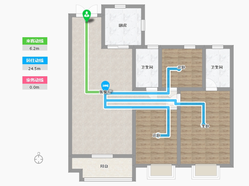 山东省-临沂市-泓尚华府-103.00-户型库-动静线