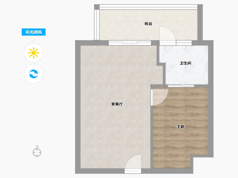 福建省-厦门市-富力锦绣桃源-41.81-户型库-采光通风