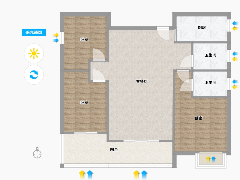 湖南省-邵阳市-邵新府-89.06-户型库-采光通风