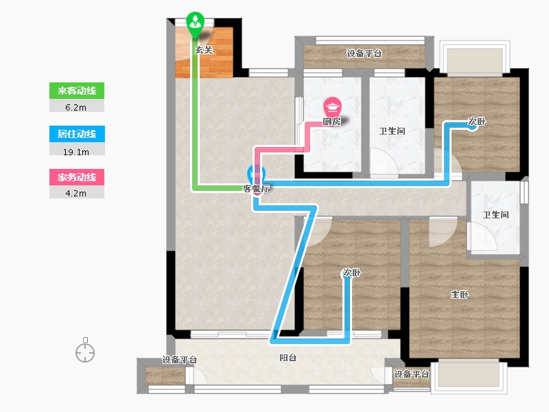 江苏省-常州市-金地珑悦湾-94.00-户型库-动静线