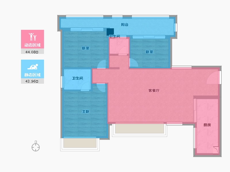 福建省-厦门市-印华南滨豪庭-79.00-户型库-动静分区