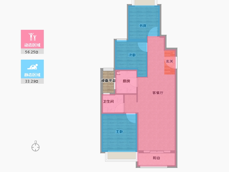 江苏省-常州市-牡丹三江公园-82.84-户型库-动静分区