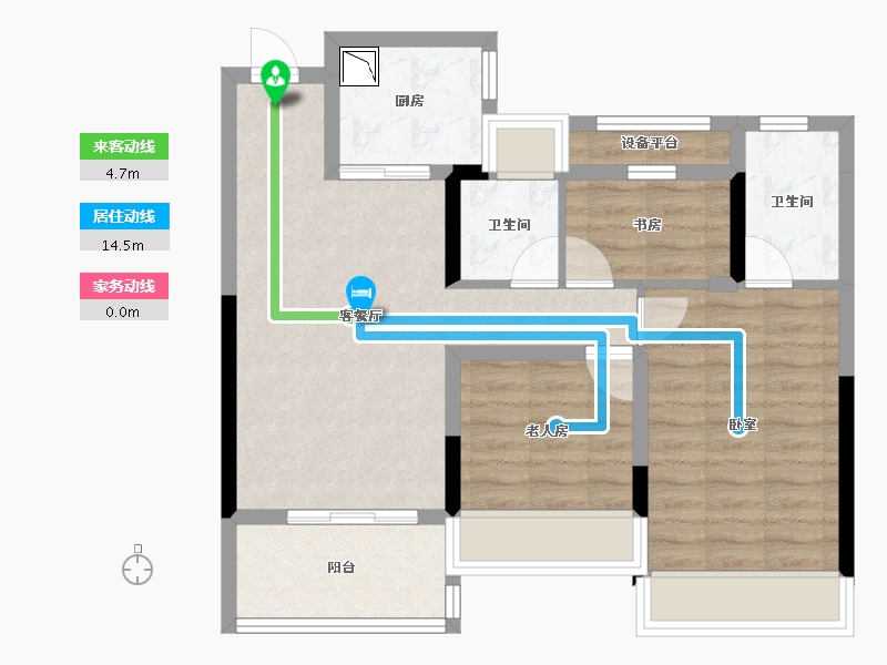 湖北省-十堰市-大家十里桃源-69.94-户型库-动静线