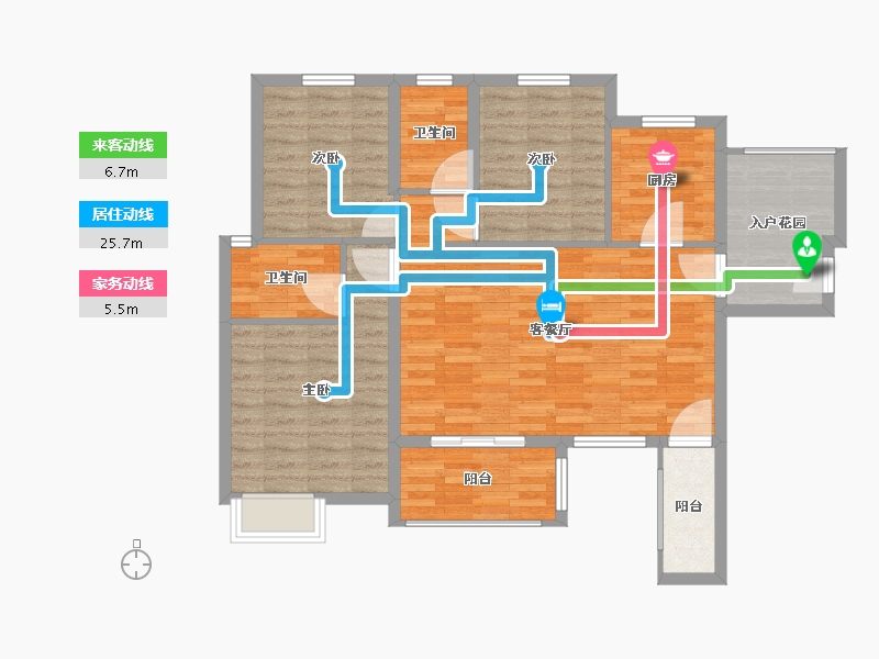 湖南省-长沙市-中悦·领秀城-96.08-户型库-动静线