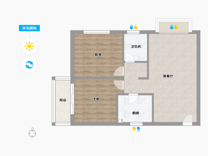 福建省-厦门市-招商兰溪谷-54.00-户型库-采光通风