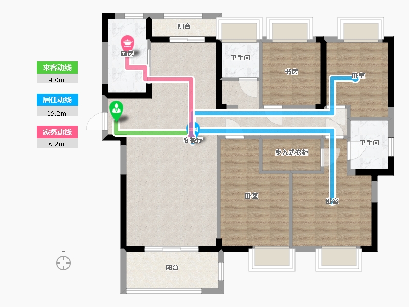 湖北省-武汉市-城投四新之光-105.10-户型库-动静线