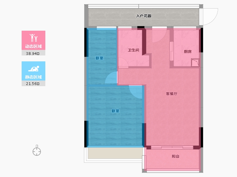 广东省-广州市-万科桃源里-62.00-户型库-动静分区