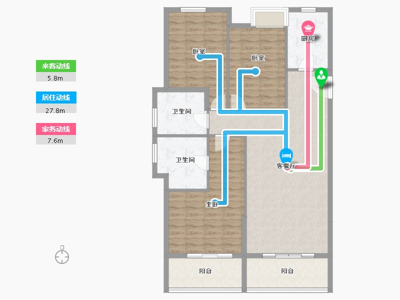 福建省-厦门市-住宅莲花首岸和院-115.67-户型库-动静线