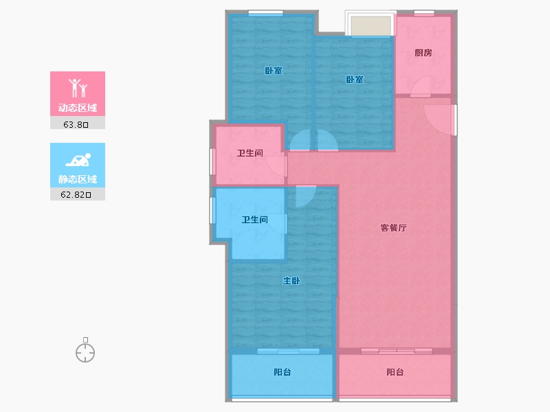 福建省-厦门市-住宅莲花首岸和院-115.67-户型库-动静分区