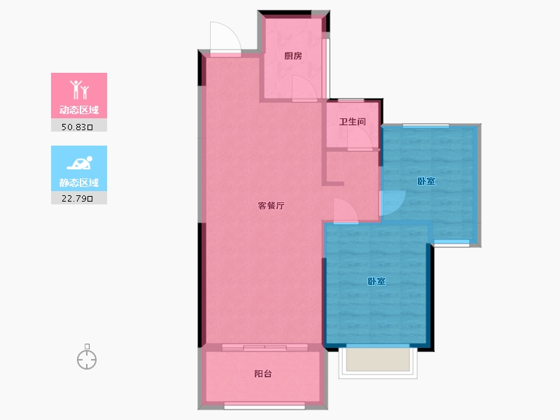 湖南省-常德市-桂发御园-67.24-户型库-动静分区